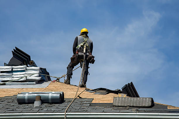 Professional Roof Replacement technician working in Hinckley, IL